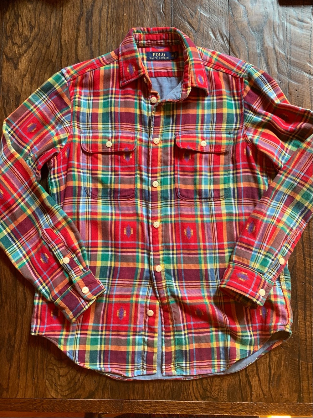 Ralph Lauren Plaid Western Shirt Size M